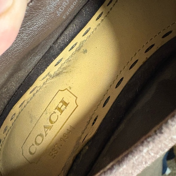 Coach Andra Oxford Pumps Size 5.5 Brown Suede - Picture 9 of 10